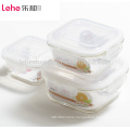 High borosilicate square glass bento lunch box storage food prep container with lid